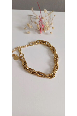 ÇELİK BİLEKLİK SARMAL ZİNCİR  316L KARARMAZ RENK ATMAZ 16 CM ANTİ ALERJİK