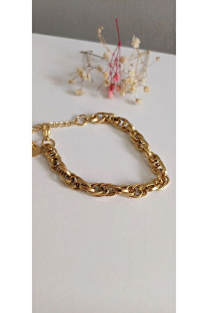 ÇELİK BİLEKLİK SARMAL ZİNCİR  316L KARARMAZ RENK ATMAZ 16 CM ANTİ ALERJİK