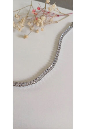 ÇELİK BİLEKLİK SU YOLU BAGET TAŞLI 316L KARARMAZ RENK ATMAZ 16 CM ANTİ ALERJİK