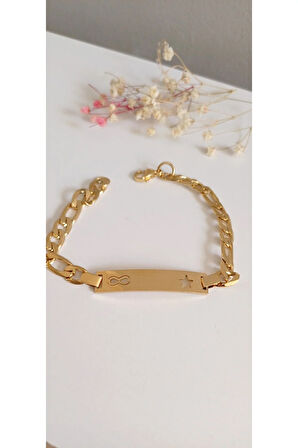 ÇELİK BİLEKLİK KADIN İSİM TARİH BAŞ HARF YAZILABİLİR 316L KARARMAZ RENK ATMAZ 21  CM ANTİ ALERJİK