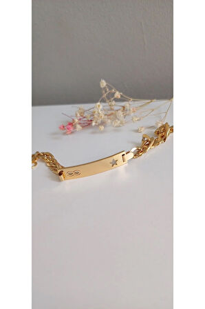 ÇELİK BİLEKLİK KADIN İSİM TARİH BAŞ HARF YAZILABİLİR 316L KARARMAZ RENK ATMAZ 21  CM ANTİ ALERJİK