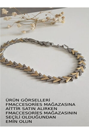 ÇELİK BİLEKLİK KADIN V ÇAVUŞ VİP MODEL 316 L ÇELİK RENK ATMAZ GARANTİLİ ANTİALERJİK  17 CM