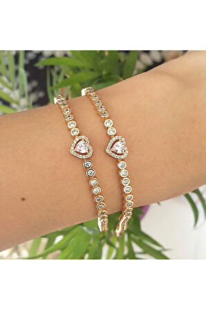 Kalp Bileklik Çelik 16 2 Parça Ayarlanabilir Antialerjik Her Bileğe Uygun 316l