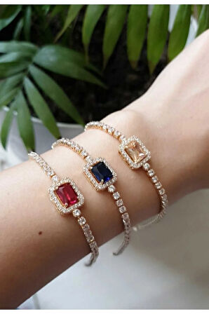 SU YOLU BAGET TAŞLI 316L ÇELİK BİLEKLİK VİP PASLANMAZ ÇELİK ANTİ ALERJİK KARARMAZ SERİ FMACCESORİES