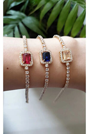 SU YOLU BAGET TAŞLI 316L ÇELİK BİLEKLİK VİP PASLANMAZ ÇELİK ANTİ ALERJİK KARARMAZ SERİ FMACCESORİES