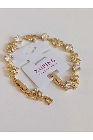BİLEKLİK ÇELİK  XUPİNG XO  14 AYAR GOLD ROSE RENK VİP SERİ 1 YIL RENK GARANTİLİ
