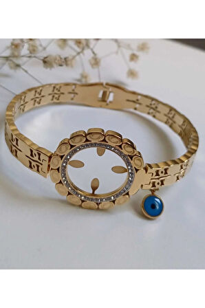 Çeyrekli Kelepçe Çelik 316 Stanlee Steel Damgalı Altın Takılabilen Boş Fma223