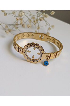 Çeyrekli Kelepçe Çelik 316 Stanlee Steel Damgalı Altın Takılabilen Boş Fma223