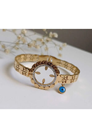 Çeyrekli Kelepçe Çelik 316 Stanlee Steel Damgalı Altın Takılabilen Boş Fma223