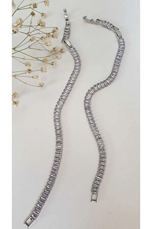 So Yolu Baget Bileklik Taşlı 316l Çelik Kararmaz Renk Atmaz Anti Alerjik Ürün