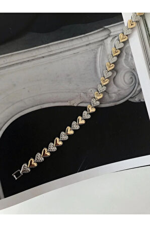 ÇİFT RENKLİ VİP KALİTE KALP BİLEKLİK