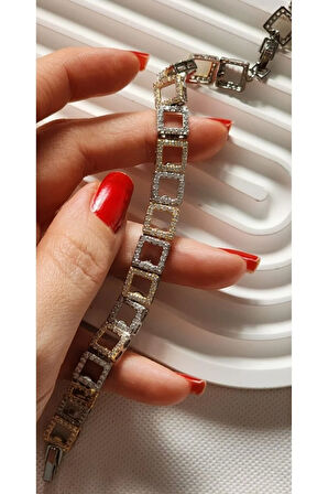 zirkon taşlı vip kuyumcu kadın bileklik