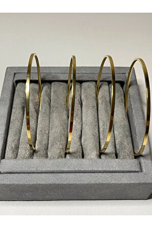 4'lü İnce Çelik Ajda Bilezik