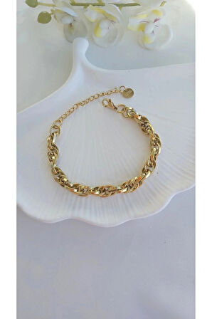 Çelik Kuyumcu İşçiliğinde Bileklik