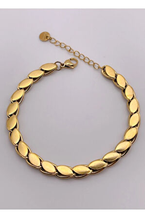 Çelik Bileklik Büyük Arpa Bileklik Renk Gold