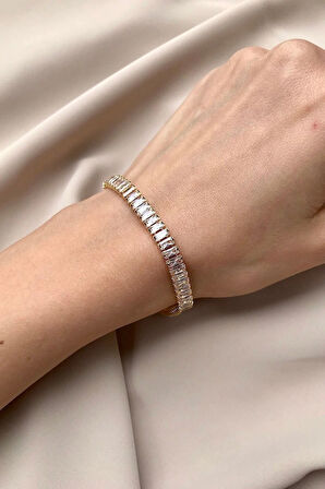 Dikdörtgen Montürlü Su Yolu 316l Çelik Bileklik