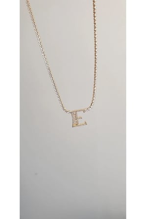 Çelik Kadın Kolye  E Harf Kolye Taşlı Çelik Vip Seri 316L Çelik Kolye Gold  Renk E Harf
