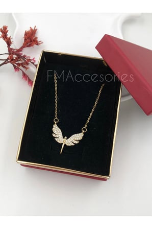 Çelik Kadın Kolye  Çelik Kadın Kolye Paslanmaz Çelik 14k Gold Kadın 45 cm Kolye Antialerjik HEDİYE KUTULU