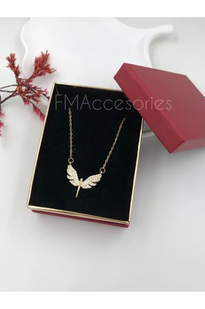 Çelik Kadın Kolye  Çelik Kadın Kolye Paslanmaz Çelik 14k Gold Kadın 45 cm Kolye Antialerjik HEDİYE KUTULU