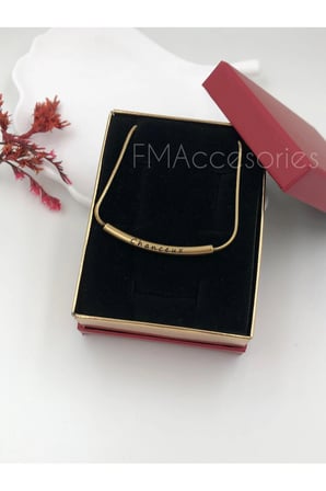 Çelik Kadın Kolye  Çelik Kadın Kolye Paslanmaz Çelik 14k Gold Kadın 45 cm Kolye Antialerjik HEDİYE KUTULU