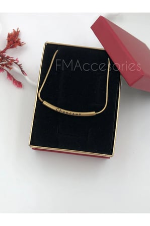 Çelik Kadın Kolye  Çelik Kadın Kolye Paslanmaz Çelik 14k Gold Kadın 45 cm Kolye Antialerjik HEDİYE KUTULU