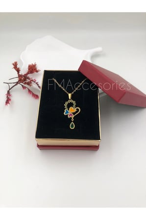 Çelik Kadın Kolye  Çelik Kadın Kolye Paslanmaz Çelik 14k Gold Kadın 45 cm Kolye Antialerjik HEDİYE KUTULU