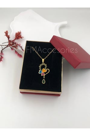 Çelik Kadın Kolye  Çelik Kadın Kolye Paslanmaz Çelik 14k Gold Kadın 45 cm Kolye Antialerjik HEDİYE KUTULU