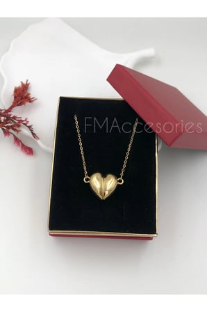Çelik Kadın Kolye  Çelik Kadın Kolye Paslanmaz Çelik 14k Gold Kadın 45 cm Kolye Antialerjik HEDİYE KUTULU