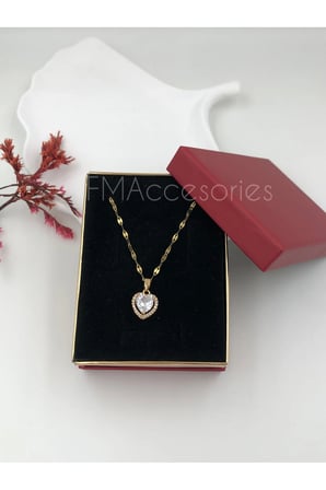 Çelik Kadın Kolye  Çelik Kadın Kolye Paslanmaz Çelik 14k Gold Kadın 45 cm Kolye Antialerjik HEDİYE KUTULU