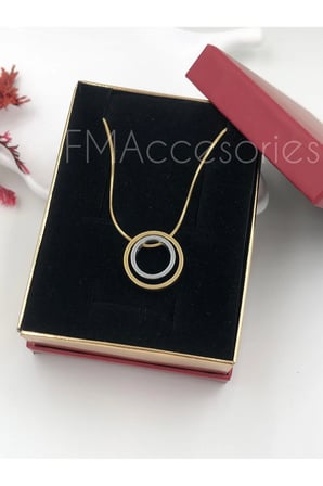 Çelik Kadın Kolye  Çelik Kadın Kolye Paslanmaz Çelik 14k Gold Kadın 45 cm Kolye Antialerjik HEDİYE KUTULU