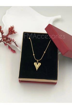Çelik Kadın Kolye  Çelik Kadın Kolye Paslanmaz Çelik 14k Gold Kadın 45 cm Kolye Antialerjik HEDİYE KUTULU
