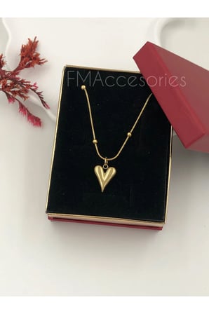 Çelik Kadın Kolye  Çelik Kadın Kolye Paslanmaz Çelik 14k Gold Kadın 45 cm Kolye Antialerjik HEDİYE KUTULU