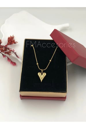 Çelik Kadın Kolye  Çelik Kadın Kolye Paslanmaz Çelik 14k Gold Kadın 45 cm Kolye Antialerjik HEDİYE KUTULU
