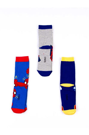 Lisanslı 3 Çift Çocuk Uzun Soket Çorap 19163