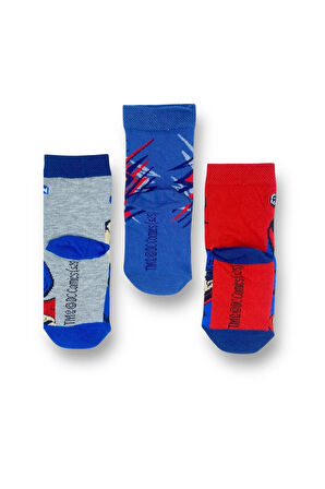 Lisanslı Erkek Çocuk 3 Çift Soket Çorap 21561