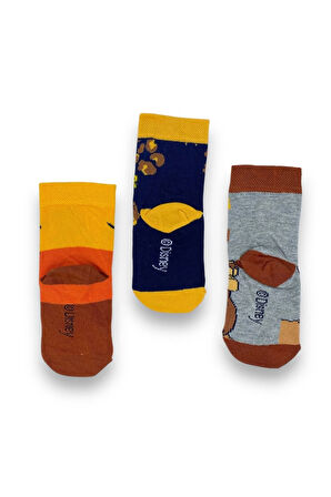 Aslan Kral Lisanslı Erkek Çocuk 3 Çift Soket Çorap 21580
