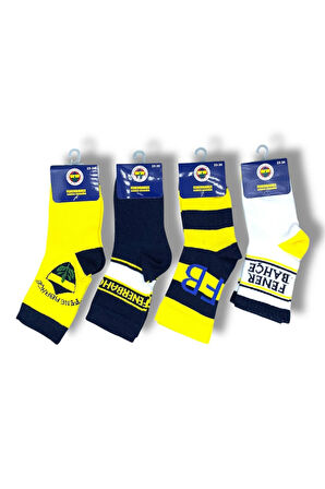 Lisanslı Çocuk 4 Çift Soket Çorap 1907