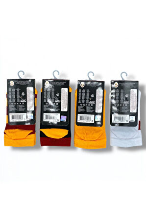 Lisanslı Çocuk 4 Çift Patik Çorap 1905-p