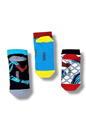 Lisanslı Erkek Çocuk 3 Çift Patik Çorap 22856
