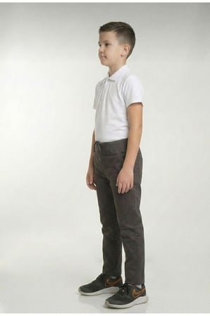 Çocuk Rıbana Bel FÜME Canvas Okul Pantolonu (OKULA DÖNÜŞ)