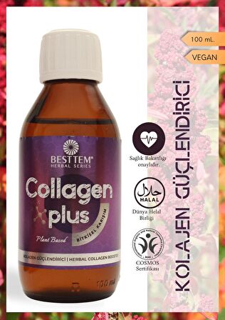 Collagen Plus Kolajen Içilebilir Sürülebilir B12 Takviye Gıda Doğal Vegan 100ml