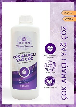 Yağ Çöz Çok Amaçlı Temizleyici Yüzeyler Için Lavanta Ferahlığı Kireç Sökücü Paraben Içermez 1000ml