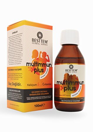 Multimmun Plus C Vitamini Ve Kalsiyum Deposu Günlük Kullanım Takviye Gıda Doğal 100ml