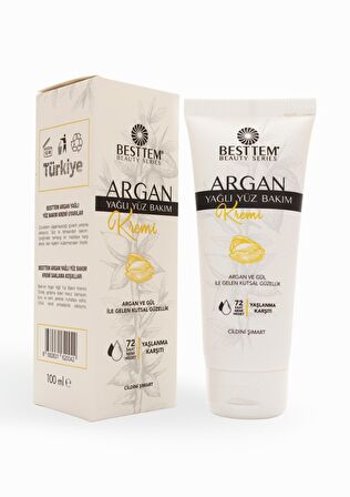 Yüz Bakım Kremi Argan Ve Gül, Sıkılaştırıcı, Nemlendirici, Besleyici Kadifemsi Yapı 100ml