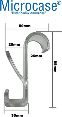Microcase Sert Plastik Çift Başlı Kalorifer Radyatör Peteğinden Havlu Bornoz Kurutma Askılığı 4 Adet - AL4994