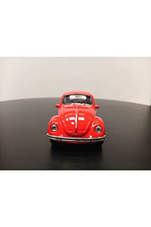 1:36 Volkswagen Beetle Vosvos Çek Bırak Model Araba (kırmızı)