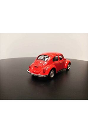 1:36 Volkswagen Beetle Vosvos Çek Bırak Model Araba (kırmızı)