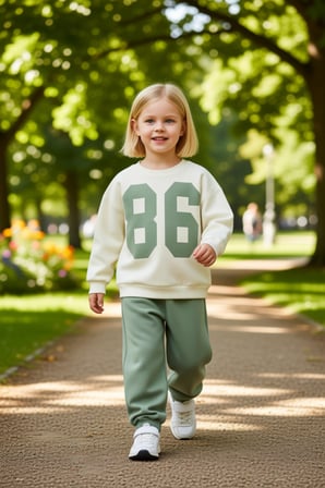 Çocuk Kız Baskılı Oversize Sweatshirt ve Pantolon Seti Konforlu ve Trend Giyim Kaliteli Şık