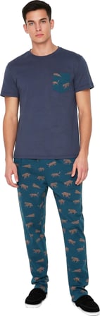 Erkek Cool & Comfort Animal Desenli Pamuklu Pijama Fonksiyonel Dayanıklı Kaliteli Konforlu