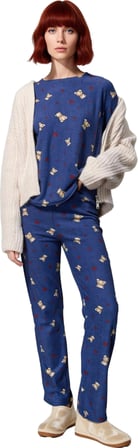 Ayıcık Desenli Kadın Polar Pijama Takımı Fonksiyonel Dayanıklı Kaliteli Konforlu Estetik Şık